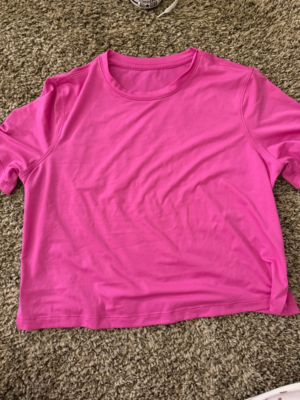 lululemon athletica Bright Pink Short Sleeve Crew Tee